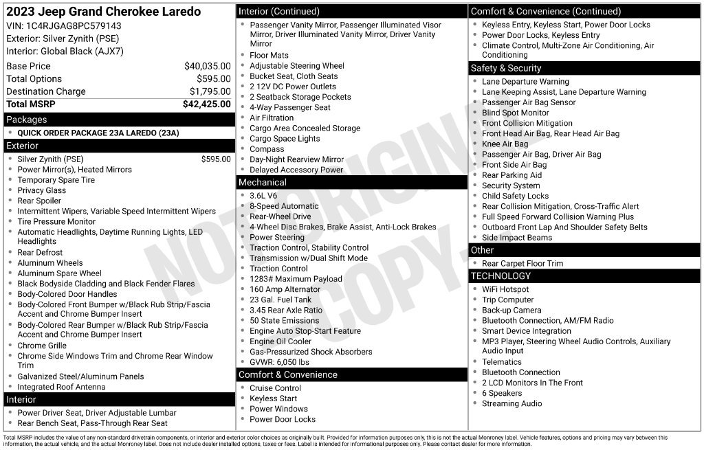 Used 2023 Jeep Grand Cherokee Laredo RWD image 5