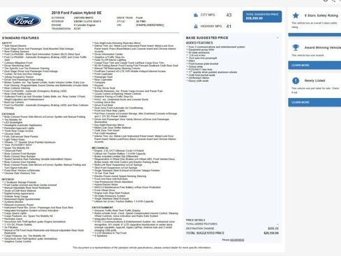 Used 2019 Ford Fusion SE image 15