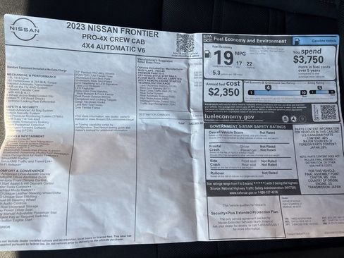 Used 2023 Nissan Frontier PRO-4X w/ Technology Package image 52