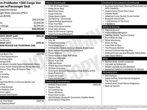 New 2026 RAM ProMaster 1500 w/ Convenience Group image 20