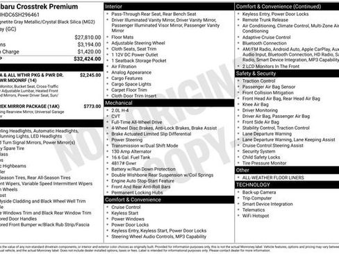 Certified 2025 Subaru Crosstrek 2.0i Premium AWD/4WD image 13