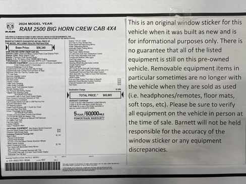 Certified 2024 RAM 2500 Big Horn w/ Night Edition AWD/4WD image 2