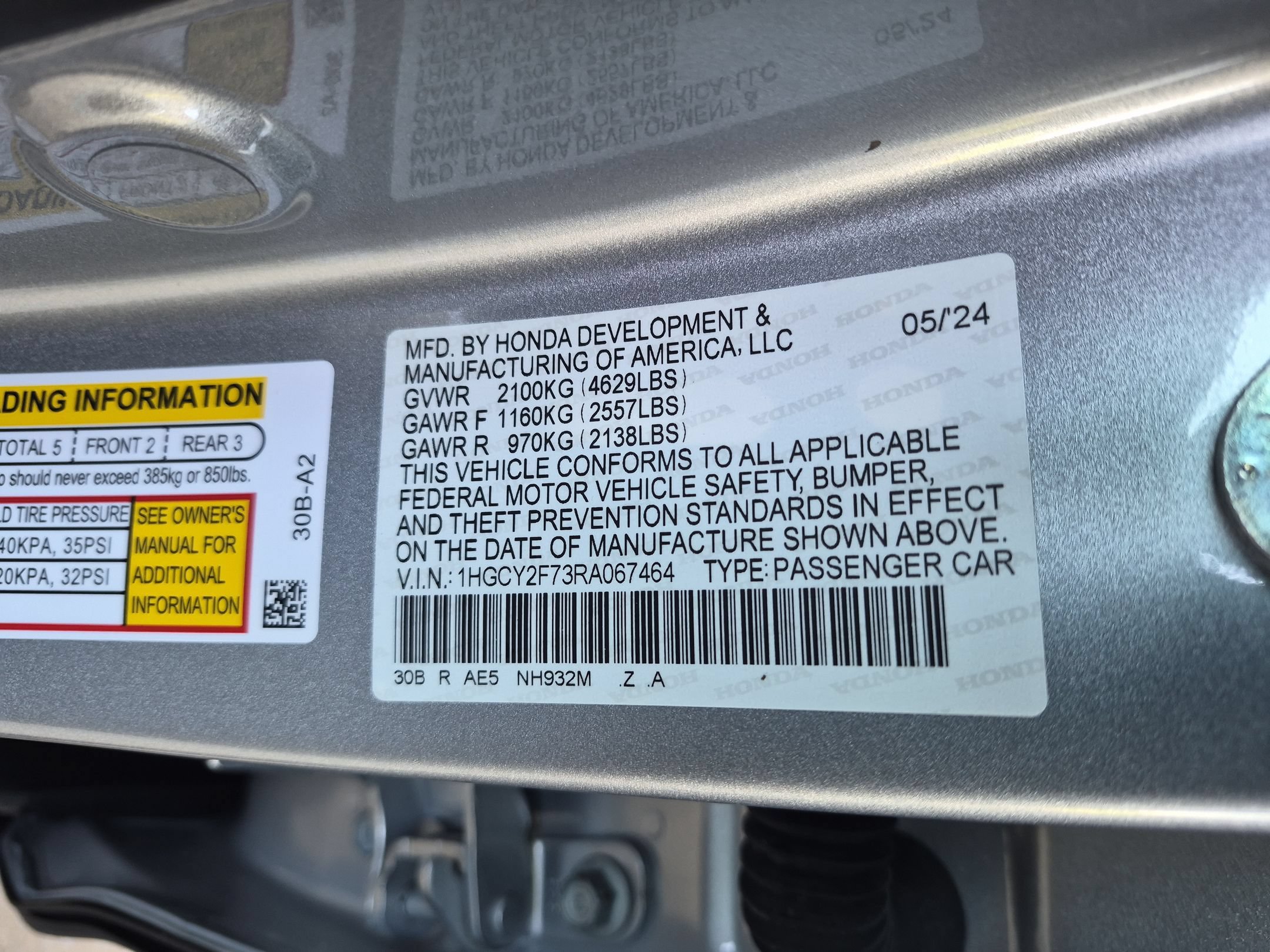 Certified 2024 Honda Accord Sport image 34