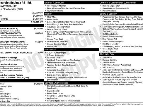 Used 2022 Chevrolet Equinox RS w/ RS Leather Package AWD/4WD image 2