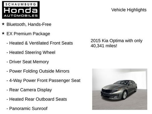 Used 2015 Kia Optima EX w/ EX Premium Package FWD image 7