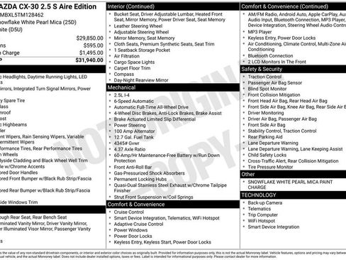 New 2026 MAZDA CX-30 Aire Edition AWD/4WD image 4