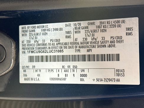 Used 2020 Ford Escape SE AWD/4WD image 30