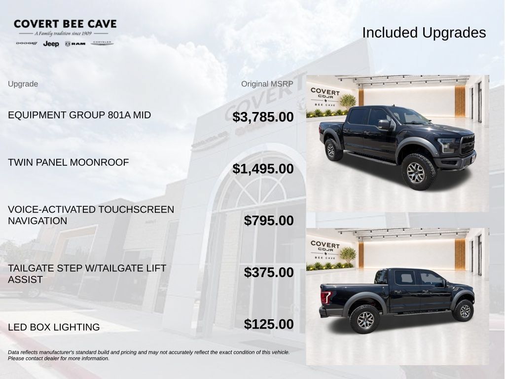 Used 2020 Ford F150 Raptor w/ Equipment Group 801A Mid AWD/4WD image 8