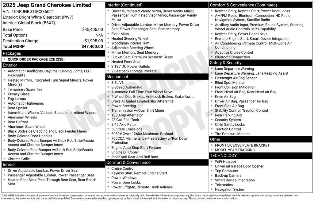 Certified 2025 Jeep Grand Cherokee Limited AWD/4WD image 35