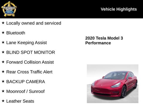 Used 2020 Tesla Model 3 Performance AWD/4WD image 2