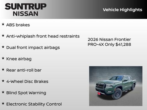 New 2026 Nissan Frontier PRO-4X w/ Pro-4x Convenience Package image 23