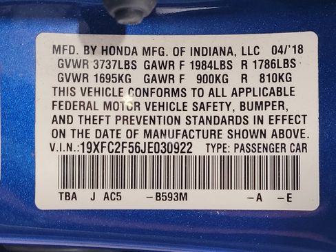Used 2018 Honda Civic LX image 33