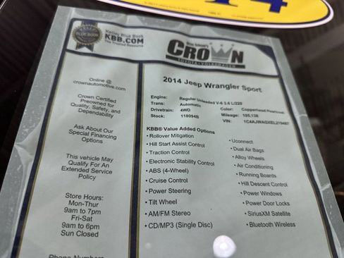 Used 2014 Jeep Wrangler Sport w/ Quick Order Package 24S image 39