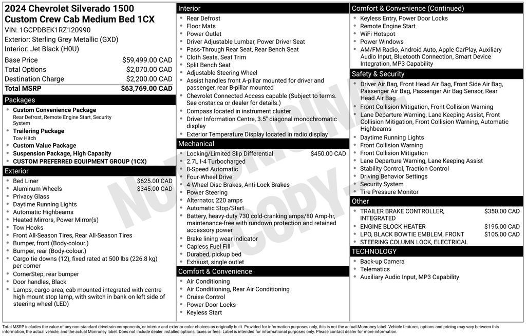 Certified 2024 Chevrolet Silverado 1500 Custom AWD/4WD image 36