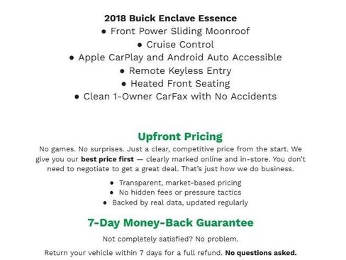Used 2018 Buick Enclave Essence w/ LPO, Luxury Package FWD image 1