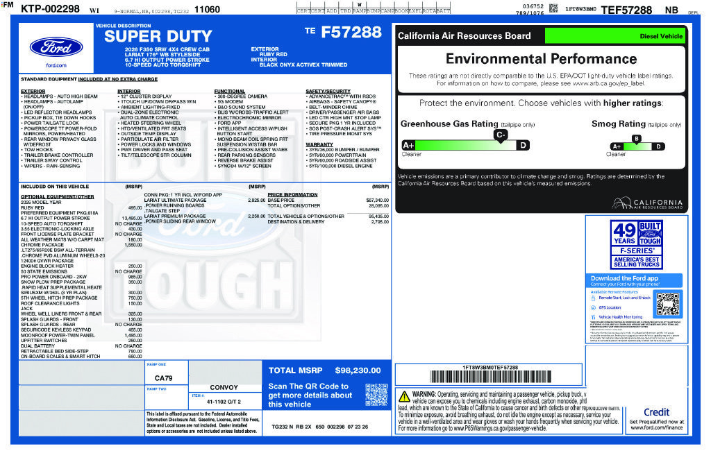 New 2026 Ford F350 Lariat w/ Lariat Ultimate Package AWD/4WD image 2
