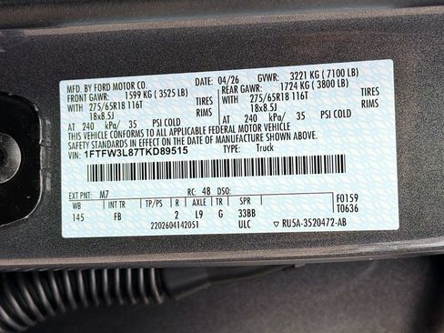 New 2026 Ford F150 XLT w/ Equipment Group 302A MID AWD/4WD image 34