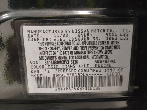Used 2022 Nissan Sentra SR w/ Trunk Package FWD image 33