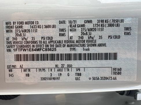 Used 2021 Ford F150 Lariat AWD/4WD image 10
