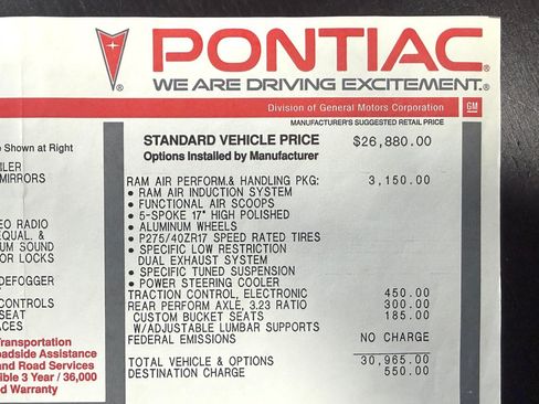 Used 2000 Pontiac Firebird Formula RWD image 96