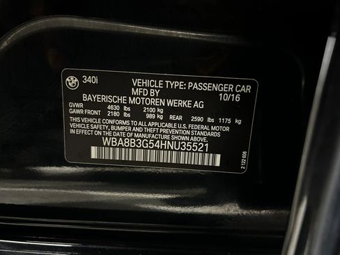 Used 2017 BMW 340i Sedan RWD image 71