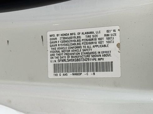 Used 2016 Honda Odyssey Touring Elite image 33