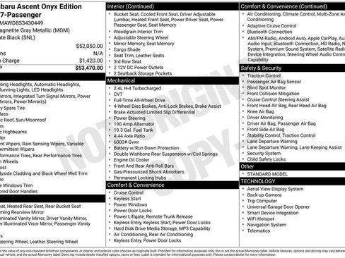 Certified 2025 Subaru Ascent Bronze Edition AWD/4WD image 8