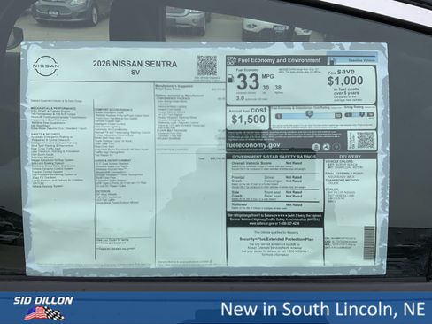 New 2026 Nissan Sentra SV w/ SV Convenience Package image 13