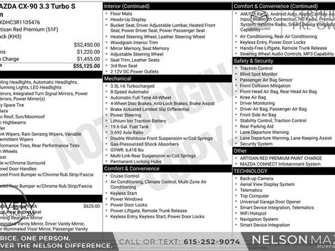 Certified 2024 MAZDA CX-90 3.3 Turbo S w/ Premium Package image 2