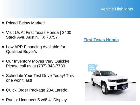 Used 2023 Jeep Grand Cherokee L Laredo image 9