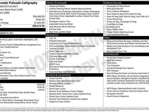 New 2026 Hyundai Palisade Calligraphy AWD/4WD image 20