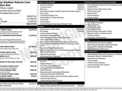 Used 2020 Jeep Gladiator Rubicon w/ Dual Top Group image 5