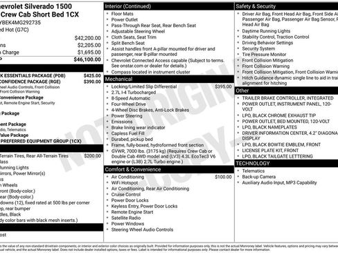 Used 2021 Chevrolet Silverado 1500 Custom w/ LPO, Dark Essentials Package AWD/4WD image 2