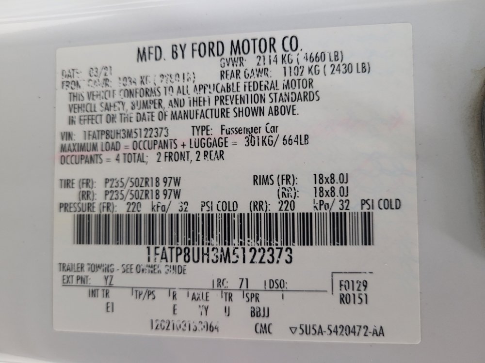 Used 2021 Ford Mustang Premium RWD image 33