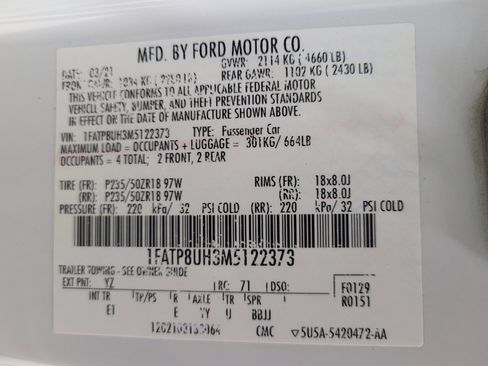 Used 2021 Ford Mustang Premium RWD image 33