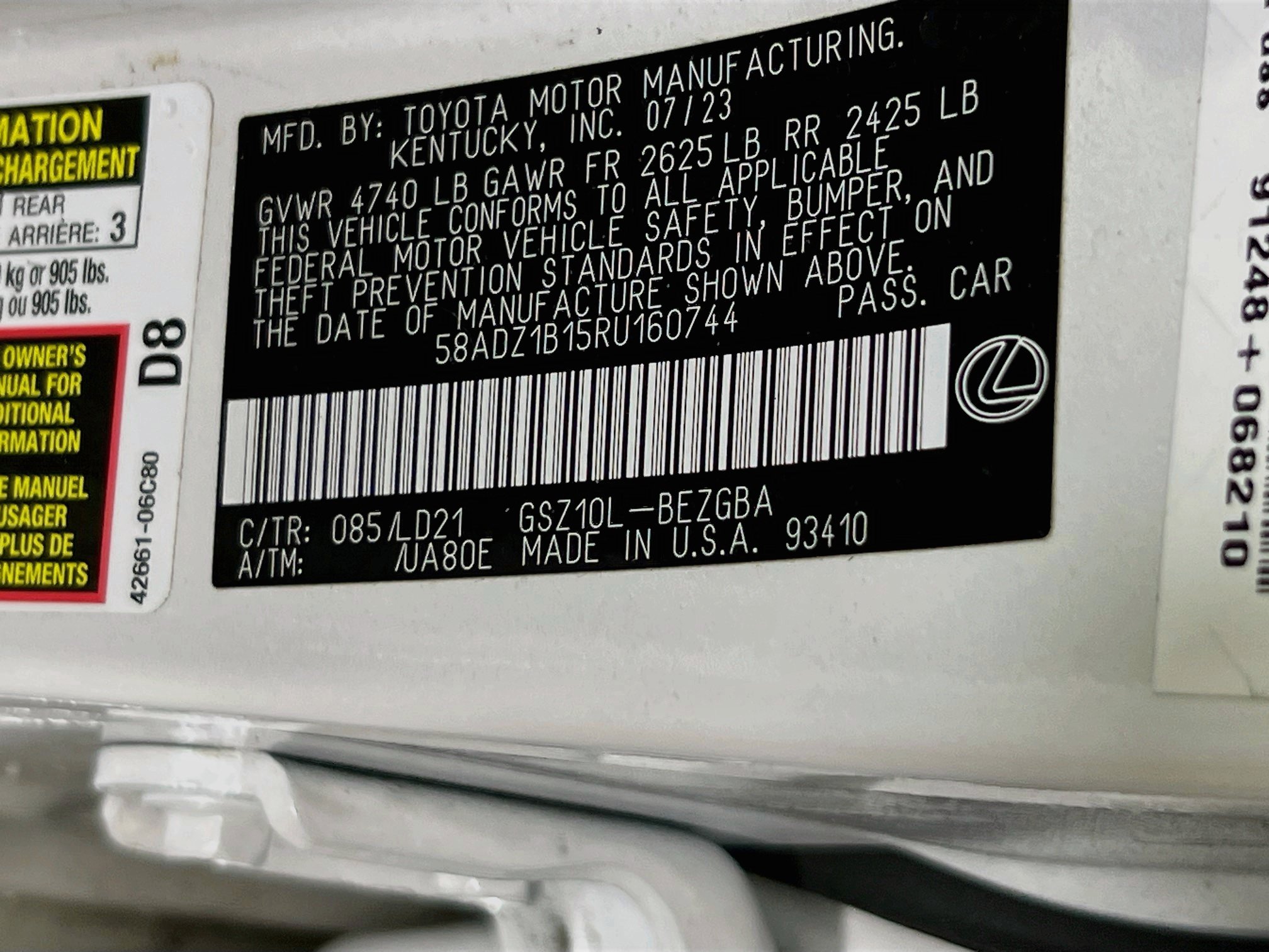 Used 2024 Lexus ES 350 w/ Premium Package FWD image 31