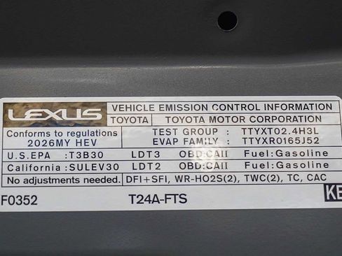 Certified 2026 Lexus TX 500h AWD w/ Technology Package image 53