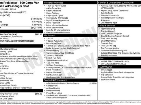 New 2026 RAM ProMaster 1500 w/ Convenience Group image 15
