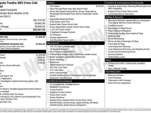 Used 2026 Toyota Tundra SR5 w/ SX Package AWD/4WD image 3