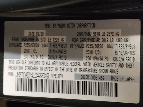 Used 2020 MAZDA CX-9 Grand Touring image 33