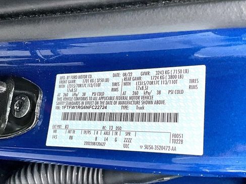 Used 2022 Ford F150 Raptor w/ Equipment Group 801A High image 19