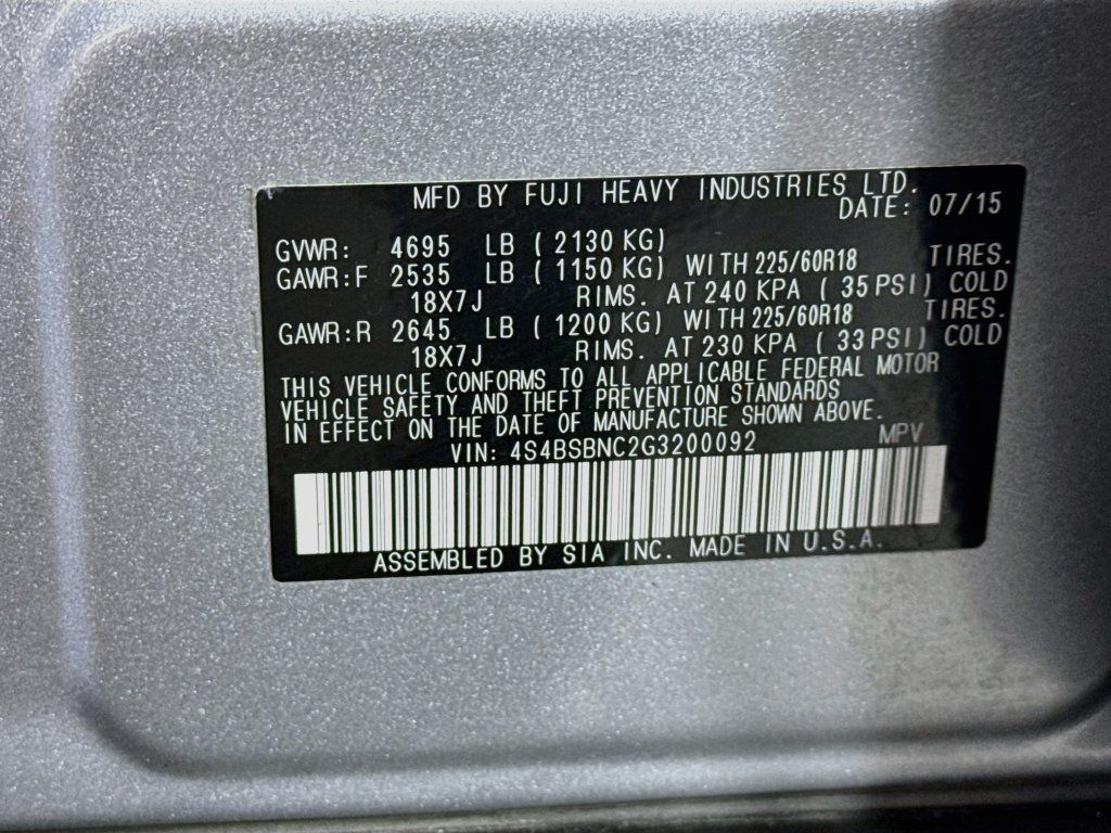Used 2016 Subaru Outback 2.5i Limited AWD/4WD image 42