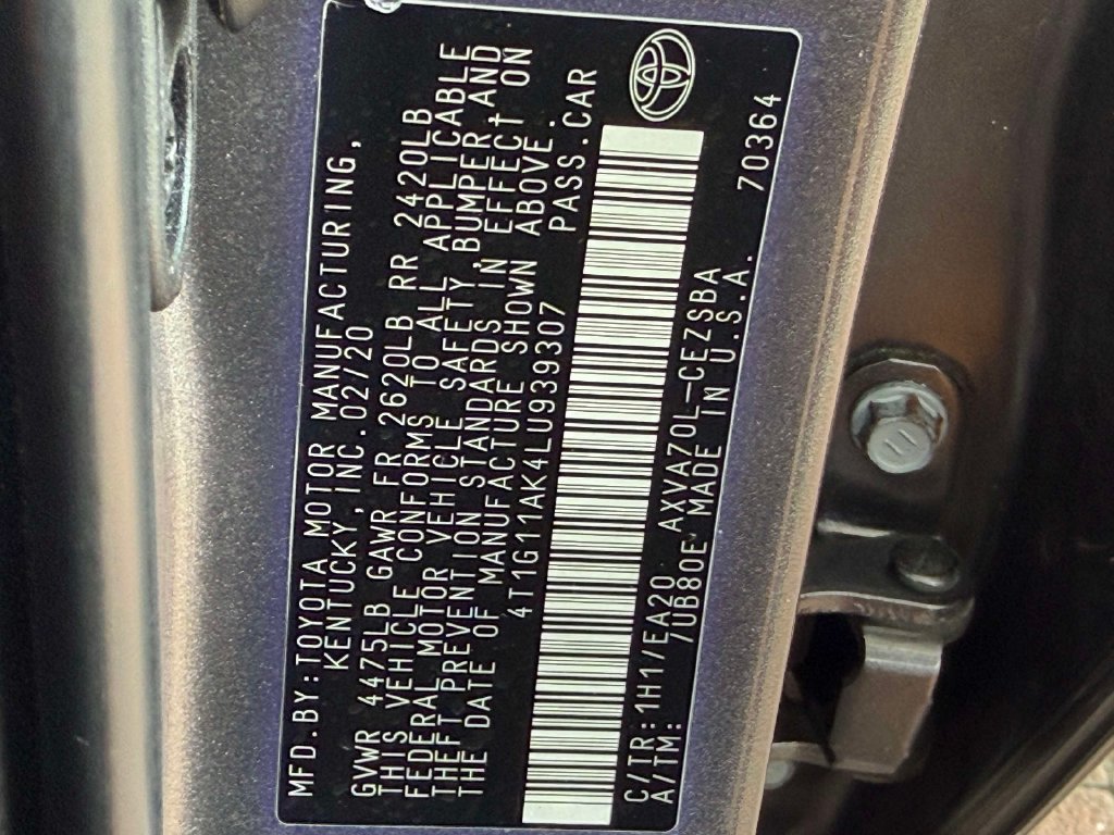 Used 2020 Toyota Camry SE FWD image 28