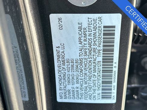 Certified 2026 Honda Accord LX image 32