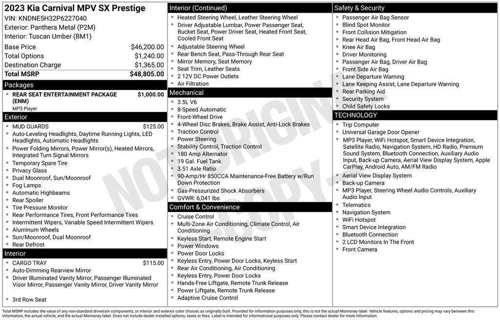 Used 2023 Kia Carnival SX Prestige FWD image 38