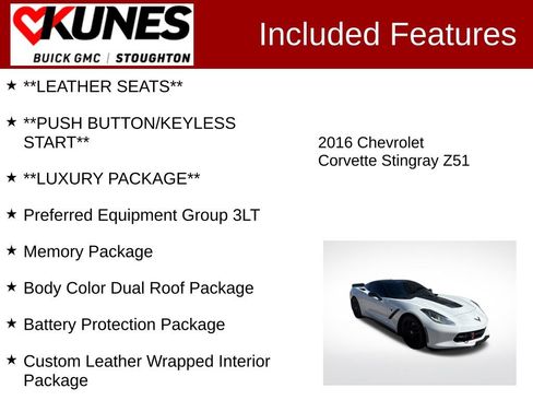 Used 2016 Chevrolet Corvette Stingray Coupe w/ 3LT Preferred Equipment Group image 3
