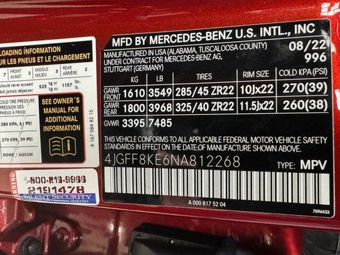 Certified 2022 Mercedes-Benz GLS 63 AMG GLS 63 AMG image 32