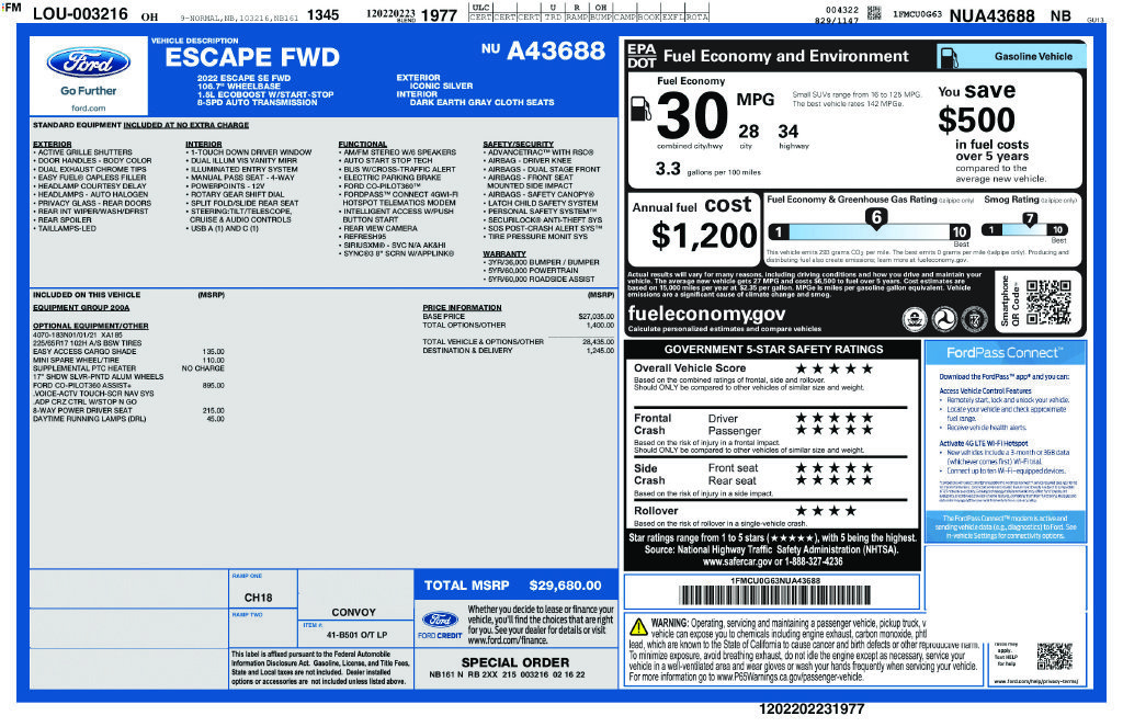 Used 2022 Ford Escape SE FWD image 18