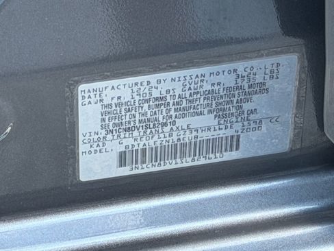 Certified 2025 Nissan Versa S w/ Trunk Package FWD image 20