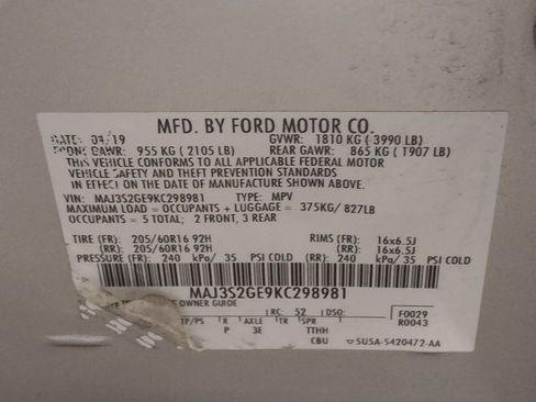 Used 2019 Ford EcoSport SE FWD image 33